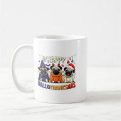 Mug Pug Halloween Thanksgiving Christmas Happy Halloth (Gauche)