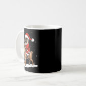 Mug Pug Santa Riding Reindeer Christmas Holiday Puppy (Devant gauche)