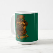 Mug Pug Steampunk design rétro vintage "Steampug" (Devant gauche)
