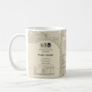 Mug Puget Sound Graphique nautique 18440