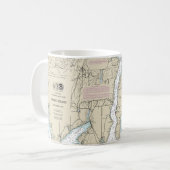Mug Puget Sound Partie sud Graphique nautique 18448 (Devant gauche)
