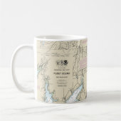 Mug Puget Sound Partie sud Graphique nautique 18448 (Gauche)