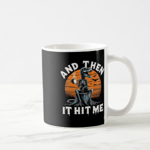 Mug Puis Il M'A Touché Vintage Halloween Squelette Din