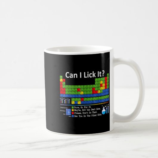 Mug Puis-je le lécher Tableau périodique des éléments  (Droite)