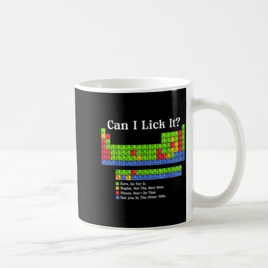 Mug Puis-je le lécher Tableau périodique Professeur de (Droite)