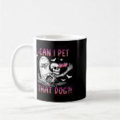 Mug Puis-Je Transmettre Ce Chien Skeleton Halloween (Gauche)