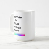 Mug Puis-Je Voter Pour Votre Mariage Maintenant ? (Devant gauche)