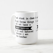 Mug Puisque je suis le professeur - humour de (Devant gauche)
