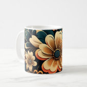 Mug Puissance de fleur boho rétro (Devant gauche)