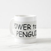 Mug Puissance de PIÈCE EN T au pingouin (Devant gauche)