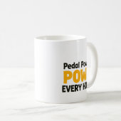 Mug Puissance des pédales "POWR" chaque heure (Devant droit)