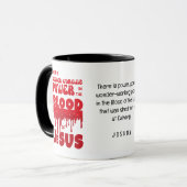 Mug PUISSANCE Pâques chrétienne DANS LE SANG DE JÉSUS (Devant gauche)