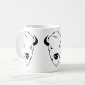 Mug Puissance résiliente : Art de tête de buffle sauva (Devant gauche)