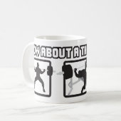 Mug "Puissance se soulevant" - accroupissez-vous, (Devant gauche)