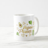 Mug puissance vegan cardiaque (Devant droit)