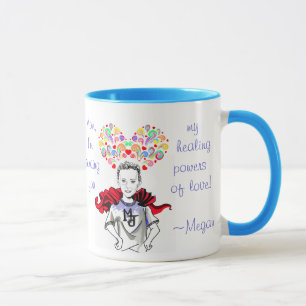 Mug Puissances curatives de l'amour - Megan le héros