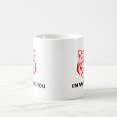 Mug Puissant Tigre Face Rouge Image Drôle Citation (Centre)