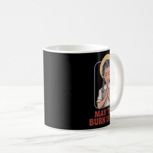 Mug Puissent-Ils Brûler Dans L'Enfer Humour Sombre Pri (Devant droit)