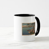 Mug Pulaski, NY Vue du canot, Camping, Tente, Lac (Devant droit)