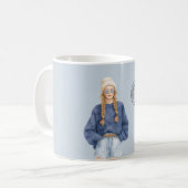 Mug Pull Bleu de Plage Courte Rousse (Devant gauche)