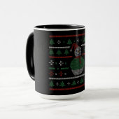 Mug PULL Ugly Sweater - Bonhomme de Neige Noël (Devant gauche)