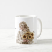 Mug Pullover Fleurs de Tournesol Femme Blond (Devant droit)