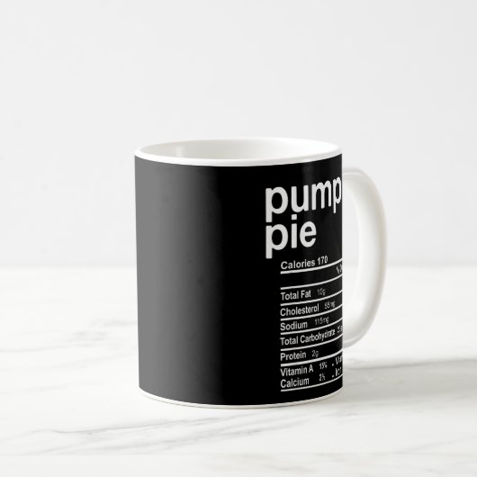 Mug Pumpkin E Nutrition Facts Funny Thanksgiving Chris (Devant droit)