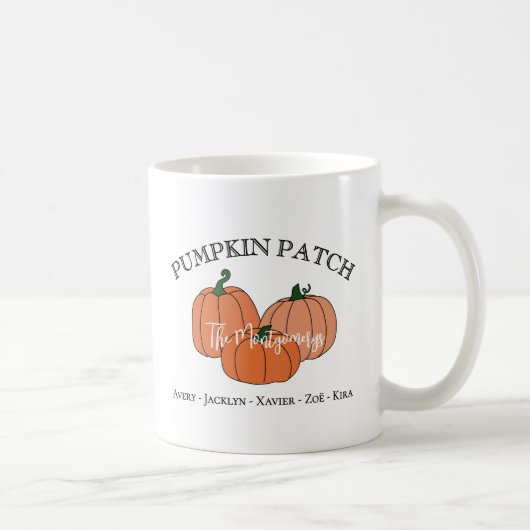 Mug Pumpkin Patch Family or Company Employee Names (Droite)