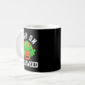 Mug Pumpkin Smoking Weed Costume Retro Funny Halloween (Devant gauche)
