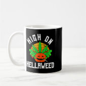Mug Pumpkin Smoking Weed Costume Retro Funny Halloween (Gauche)