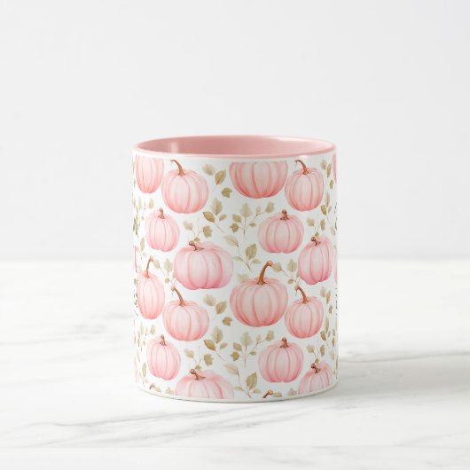 Mug Pumpkin Spice Everything Nice Pink Pattern Fall (Centre)