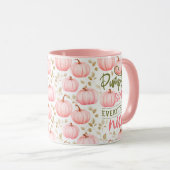 Mug Pumpkin Spice Everything Nice Pink Pattern Fall (Devant droit)
