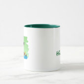 Mug Pun de canard buvant dans un étang détendu (Centre)