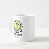 Mug Pun De Tennis Drôle À Dix Knees Ball (Devant gauche)