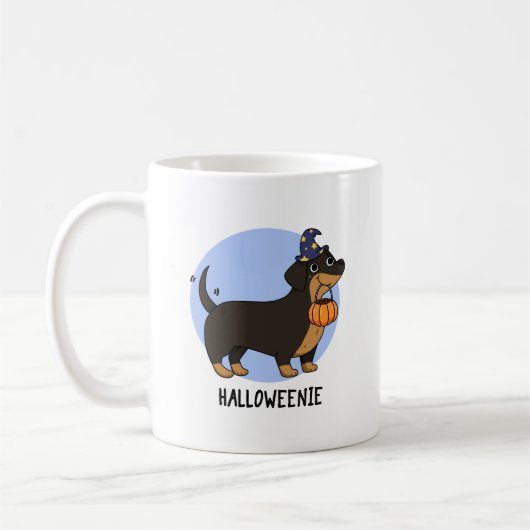 Mug Pun Halloween Chien Saucisse Drôle  (Gauche)