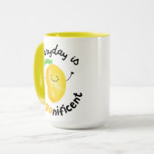 Mug Pun Mango Positif - Chaque jour est Mangonificent (Devant gauche)