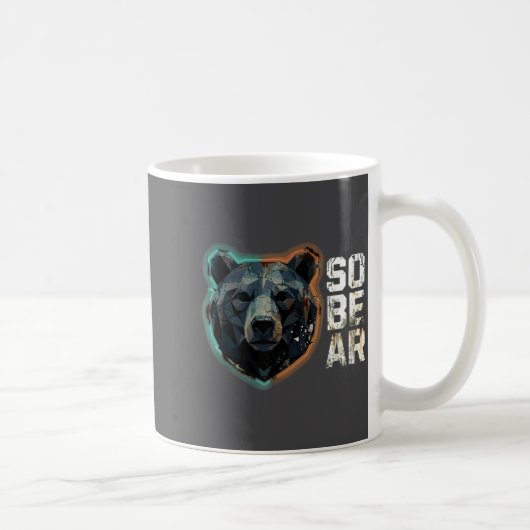 Mug Pun Sober Bear SoBear Recovery Sobriety Joke (Droite)
