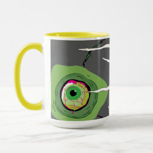 Mug Pun Zombie Ghoulishly Fun Scratched