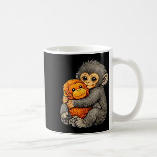 Mug Punch monkey funny cute baby animal hugging plush