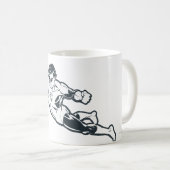 Mug Punches de lanterne verte BW (Devant droit)