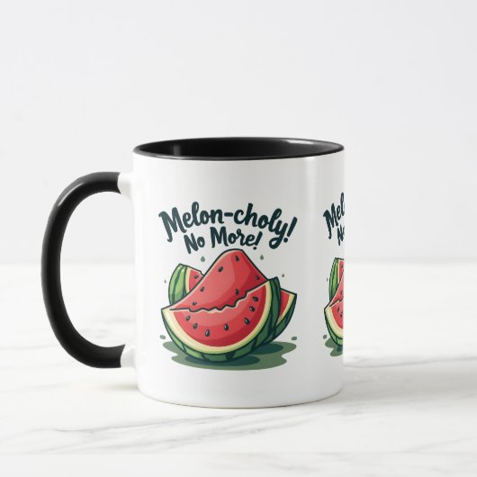 Mug Punition de pastèque drôle "Plus de mélancolie du (Gauche)
