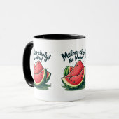 Mug Punition de pastèque drôle "Plus de mélancolie du (Devant gauche)