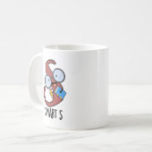 Mug Punition drôle de l'alphabet S intelligent (Devant gauche)
