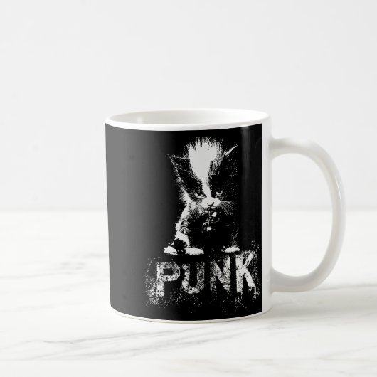 Mug Punk Kitten Cat With Mohawk Nge Gothic Design  (Droite)