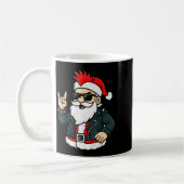 Mug Punk Rock Santa Claus Emo Christmas Rocker Pajamas (Gauche)