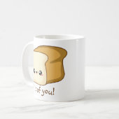 Mug Punny je vous aime, pain kawaii (Devant gauche)