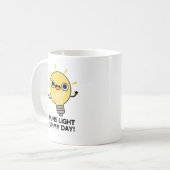 Mug Puns Allumer Ma Journée Amusante Lampe Pun (Devant gauche)