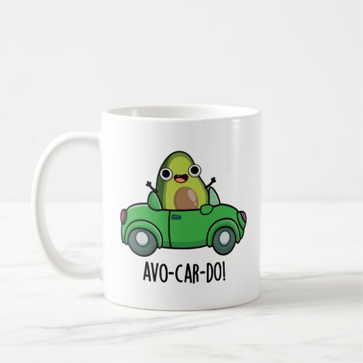 Mug Puns Avo-car-do Drôle Avocado (Gauche)