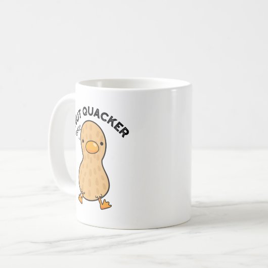 Mug Puns d'arachide amusants Quacker de noix (Devant gauche)