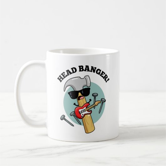 Mug Puns de musique drôle de Head Banger (Gauche)